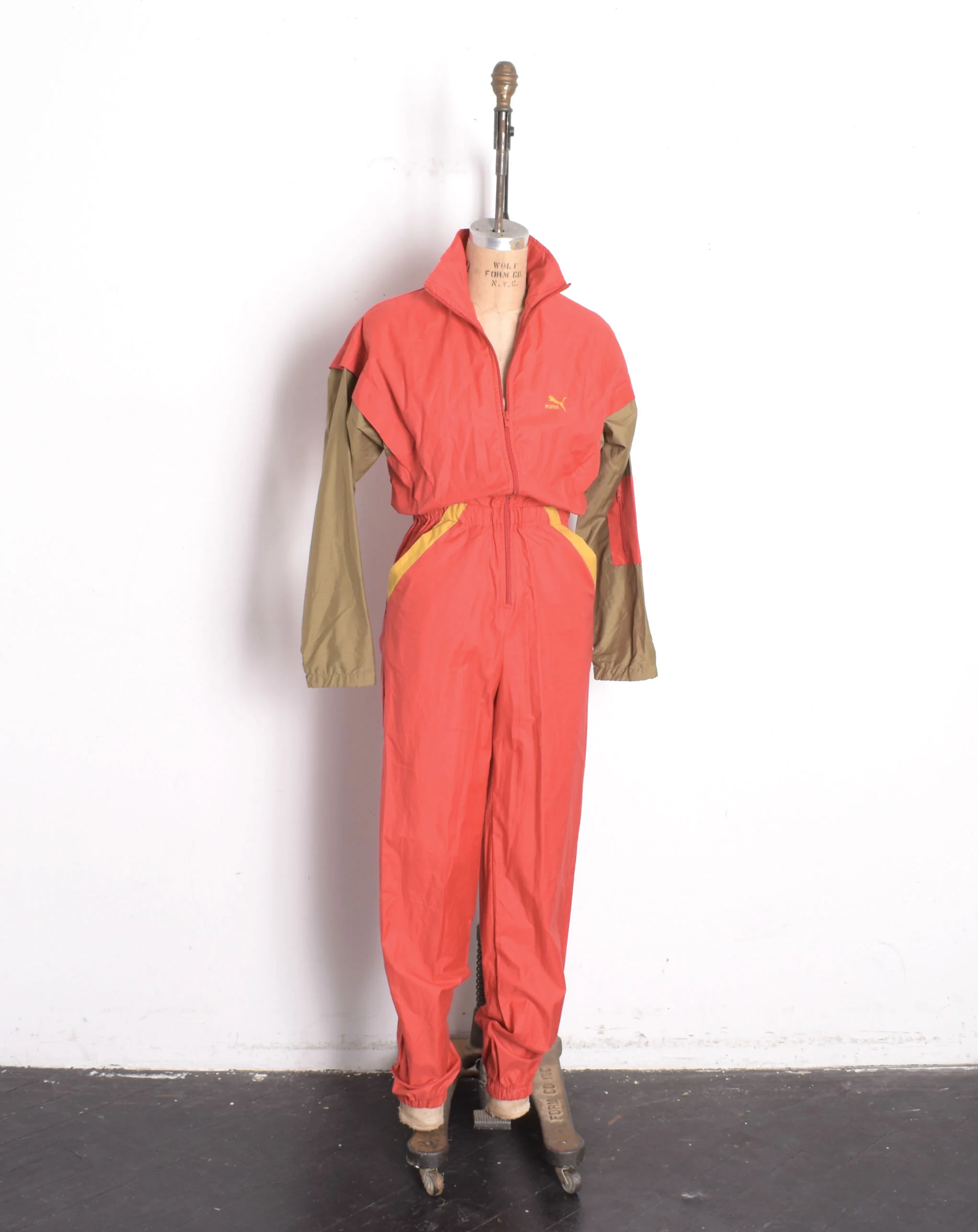 1980s Puma Windbreaker Jumpsuit-small — La Poubelle Vintage